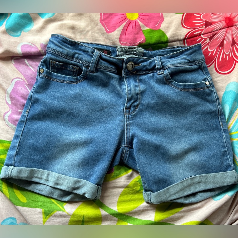 Hot Kiss, Long Shorts, Blue Denim, Size 9